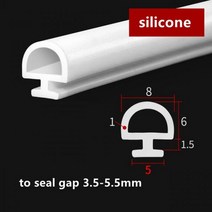 알루미늄 도어 윈도우 고무 씰링 스트립 슬라이딩 스크린 새시 씰 개스킷 드래프트 스토퍼 블랙, 10m, like the pic_10