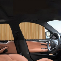 카니발 마그네틱 차량용 차박 모기장 차크닉 방충망 레이 창문 가리개 암막 커튼, 프라이버시 차량 접이식 커튼 4개 세트(실버)