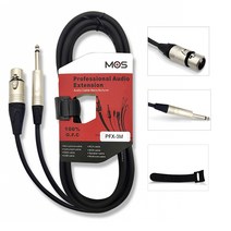 MOS PFX-3M XLR 캐논암 55수 케이블 3M 무산소동 마이크 케이블 찍찍이 포함