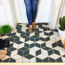 SKANDSALO 잘라쓰는 현관 코일매트 발코니 욕실 베란다, C_80 × 120 cm (절단 가능)