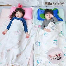밀로앤개비 [밀로앤개비] 분리형 모달 사계절 어린이집 낮잠이불 미니베개 세트, 리틀캐리커처 딜런/미니 톰1마이크로미니1
