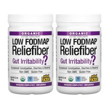 내추럴팩터스 Natural Factors 로우 포드맵 Reliefiber 식이섬유 무가향 150g 2개 수용성 식이섬유 구아섬유 파우더 분말