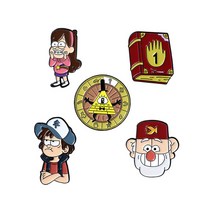 크리 에이 티브 재미 만화 영화와 텔레비전 캐릭터 여자 아바타 에나멜 브로치 라운드 도서 합금 핀 펑크 쥬얼리 선물, 스타일 세트