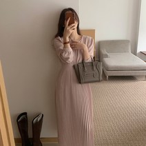 블링앤수 오피스 여성 기본핏 롱 원피스 KZZ025