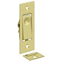 Deltana PDB42 8.9cm 솔리드 황동 포켓 도어 잼 볼트 새틴 니켈 487665, Polished Brass