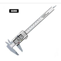 LCD 전자 디지털 캘 탄소 섬유 다이얼 버니어 게이지 반사 마이크로미터 측정 도구 2023 신제품, 03 Silver