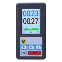 라돈 측정기 정밀 측정 검사 가이거 카운터 핵 방사선 검출기 개인 선량계 엑스레이 베타 감마 테스터 대리석 도구, Black