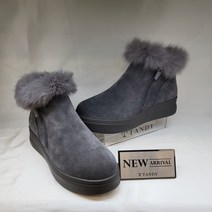 [탠디] 여성 기장 10cm 굽 3.5cm 그레이 퍼부츠 WAX22M502GRAY