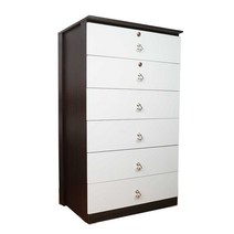 블루밍가구 600 6단 서랍장(열쇠2개포함) 열쇠수납장 잠금장치 틈새수납장 미니서랍장 열쇠서랍장, 6006 웬지화이트B(열쇠2개)