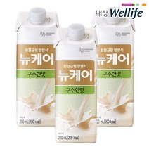 [대상웰라이프] 뉴케어 구수한맛 검은깨맛 아셉틱 200ml x 60팩, 구수한맛(슬림형) 60팩, 60개