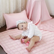 히요코베이비 히요코 논슬립 3D에어매쉬 여름 인견 아기 신생아 쿨매트 패드 유아동, 모던핑크