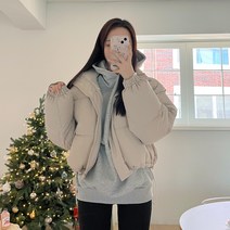 잇진 여성 소프트 웰론 크롭 캐주얼 숏패딩