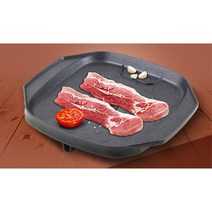 1인용 고기불판 혼술 홈파티 캠핑 구이판 철판 스테이크그릴 후라이팬 휴대용 업소용, 물방울사각구이판