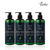띵코 3+1 세심한관리 다시마 씨위드 허브 스칼프 샴푸 500ml 총4개, 띵코 3+1 다시마 씨위드 허브 샴푸 500ml x4개