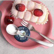 딸기잼 스프레드 작은 사이즈 스푼 아이스쵸코 디저트, 1개, 스푼(병아리)