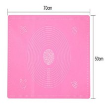 스텐도마 실리콘 베이킹 작업대 대형 논스틱 반죽 페이스트리 메이킹 미끄럼 방지 매트 스케일 도마 주방 도구, Pink-L