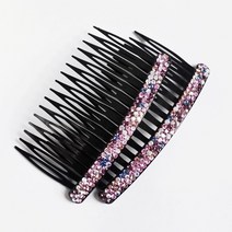 myacc 크리스탈 라운드 헤어빗핀(3칼라)2개 1세트