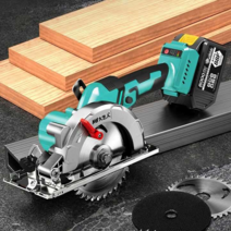 플런지쏘 절단기 컷팅기 가이드 대리석 석재 휴대, 6인치 식칼 톱 88F/5.0Ah듀얼 배터리