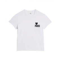 아미 파리 스몰 하트 로고 티셔츠 화이트