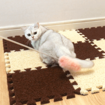 펫플러 고양이 사막화방지 코일 모래매트, 투톤그레이