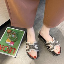 로딘스타 발편한 여성 통굽 여름 패션 스트랩 슬리퍼 뮬 피앙세