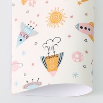 [펠트친구]패브릭스티커-우주선[85] / 우주 풍경 소품 카드 포인트 벽지 데코 인테리어 원단 포장 빈티지 다이어리 천 리폼 다꾸 스티커 시트지