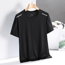 남성 얼음 실크 짧은 소매 여름 통기성 빠른 건조 솔리드 컬러 티셔츠 모든 경기 스포츠 캐주얼 인쇄 얇은 있음