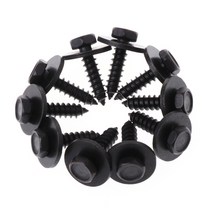 10 pcs 4.8x19mm 셀프 탭핑 나사 포로 느슨한 느슨한 세탁기 8mm 16 진수 머리 검은 색, 검은색