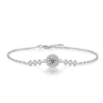 랩 다이아몬드 모이사나이트 팔찌 여성 1 캐럿 moissanite 골드 18cm