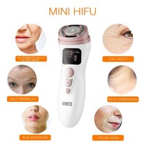 얼굴 목 마사지 미니 hifu 기계 초음파 rf ems hifu 페이셜 리프팅 스킨 조임 장치 턱 눈 안티 링클 가정용