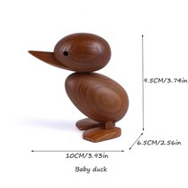 [해외] 티크 오리 나무 장 인테리어장식품 장식인형 직구, 2.Baby duck