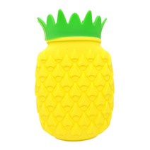 실리콘 온수팩 보온 핫팩/냉팩 겸용, 파인애플 옐로우