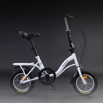 여성 학생 초경량 변속 폴딩 바이크 미니벨로 접이식 출퇴근 자전거, 12인치, C 12인치 잠금 흰색