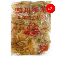 [더착한푸드]짜사이(채 명진 500g) 2개 식자재마트 대용량 업소용 짜사이 짜샤이 차샤이 차사이 중식단무지, 500g