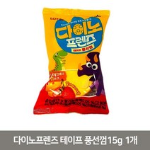 롯데 다이노프렌즈 테이프 풍선 껌 15g 1개 간식, 본상품