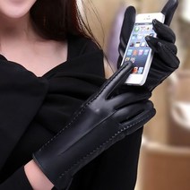 꼬리별 터치 털 여성 안감 가죽장갑 생활잡화