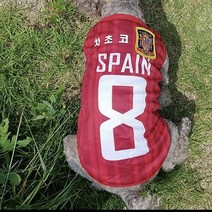 볼독 [이름각인가능]강아지고양이 나시티셔츠 중형견옷 대형견옷웰시코기옷 티셔츠, 스페인(빨간색)