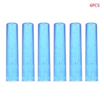 6pcs 귀여운 연필 캡 슬리브 커버 익스텐더 플라스틱 보호기 학교 공급, 푸른
