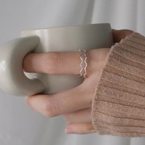 멜팅스톤 공방 실버925 웨이브 라인 두줄 레이어드 엄지 검지 반지 (오전주문당일출고) r999