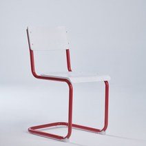 [BS]세스카 컬러 의자, 레드화이트, 1개