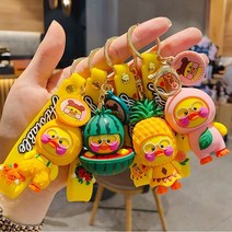[아이언티샷] 뽀작오리 키링&키퍼 1개 가방악세사리 골프악세사리 곰돌이 키홀더 캐디용품 퍼터키퍼 티꽂이 티걸이 버디나비, 오렌지