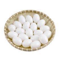 대나무 계란 한알 바구니 2P I 미니 사탕 바스켓 캔디, 모형계란 5P 흰색