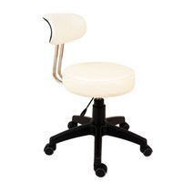 셀프미인 보조의자 피부관리실/병원 유압식 보조의자 동글이 업무용 보조바퀴의자 스툴 보조의자 원형 네일의자, 등받이보조의자