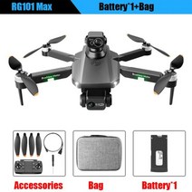 항공 사진 RG101 MAX 4K 6K 프로페셔널 카메라 드론 와이파이 3KM GPS 3 축 짐벌 장애물 회피 RC 쿼드콥터, RG101 Max 1 Battery