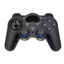 PS3 안드로이드 TV 박스 2.4G 무선 게임 컨트롤러 조이스틱 패드 USB 리시버 포함 라즈베리 파이 4 레트로, 하나, 검정