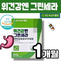 녹십자웰빙 위건강엔 앤 그린세라 위건강 흡수빠른 액상 위점막보호 세코시로가닌 위영양제 인동덩굴꽃봉오리 추출물 그린세라-F 멜라트리약통, 1개(1개월)