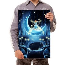 Cwadun DIY 사은품+액자 명화그리기 유화 세트 캔버스형 40 x 50 cm, 78 작은 요정이다.