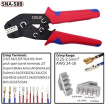 압착 플라이어 다중 다이 세트 와이어 단자 도구 열 수축 커넥터용 비 절연 페룰, [01] SNA-58B, 1.SNA-58B