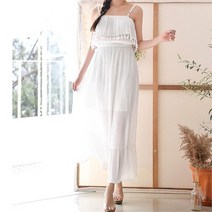 여자 여름 비치 해변 태슬 신혼여행 롱 원피스, 상세설명 참조