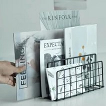 신문꽂이 신문 거치대 보관함 잡지랙, 골드